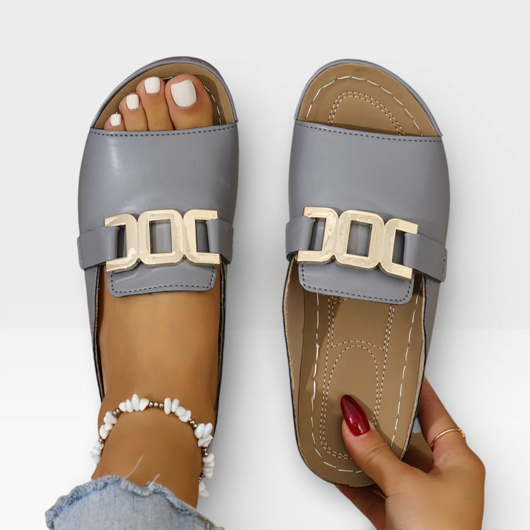 Dressy Buckle Womens Sandals, Adjustable Comfort Sole