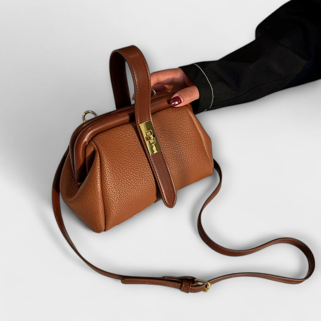 Mini Top-Handle Crossbody Womens Handbag, Turn Lock