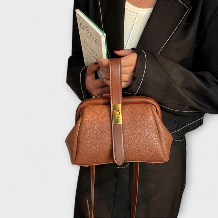 Mini Top-Handle Crossbody Womens Handbag, Turn Lock