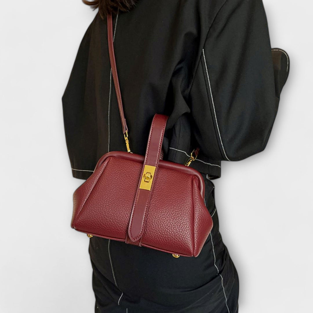 Mini Top-Handle Crossbody Womens Handbag, Turn Lock