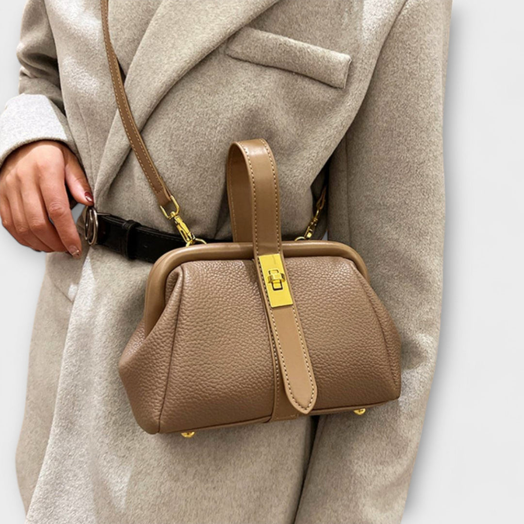 Mini Top-Handle Crossbody Womens Handbag, Turn Lock