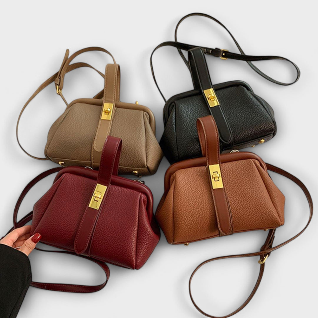 Mini Top-Handle Crossbody Womens Handbag, Turn Lock