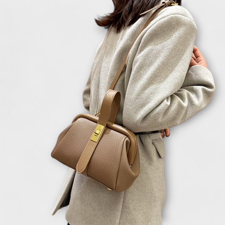 Mini Top-Handle Crossbody Womens Handbag, Turn Lock