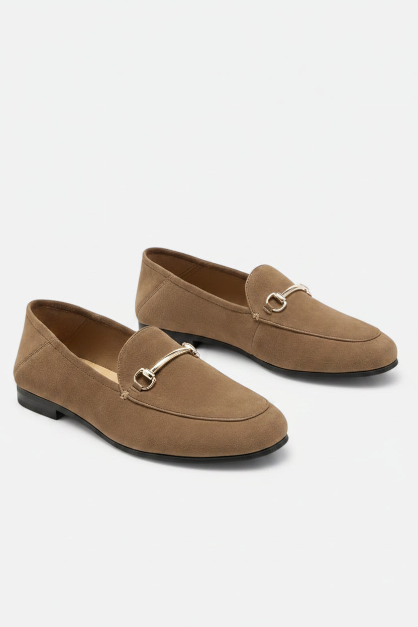 Navacava Women's Vintage Loafers in brown — classic old money footwear