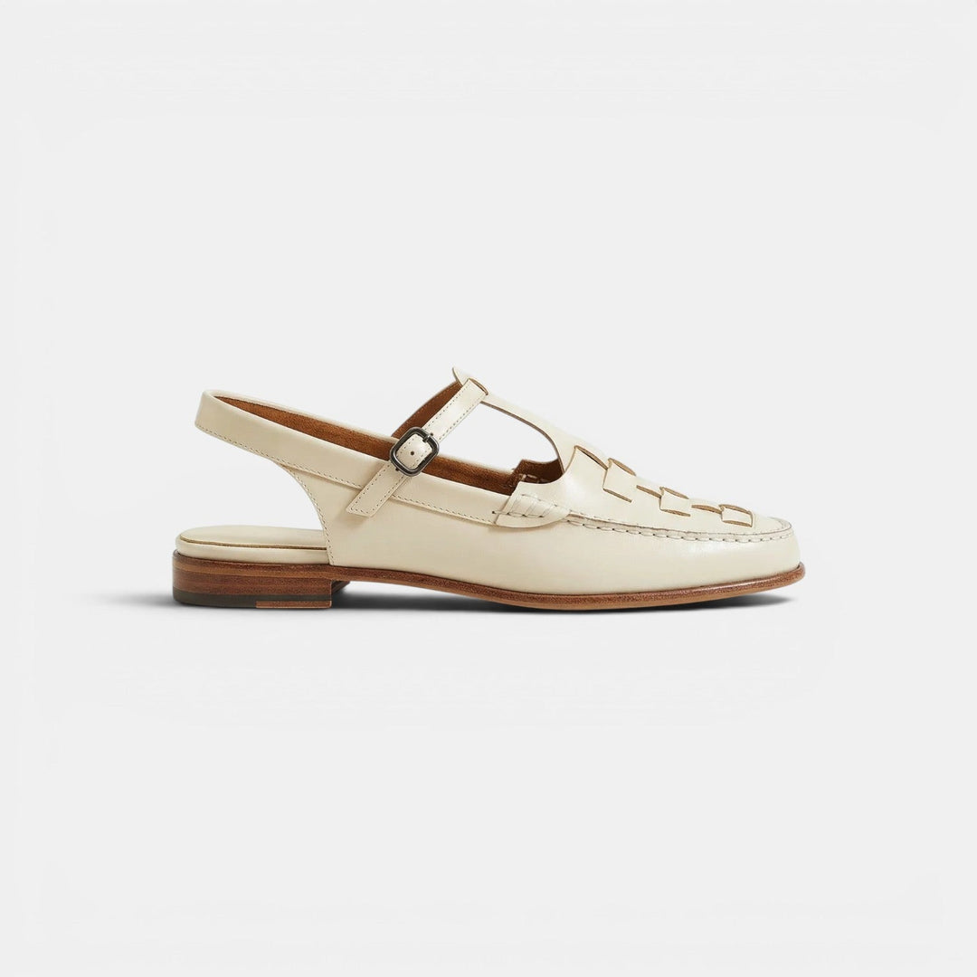 Premium Leather Strap Womens Sandals, Cushioned Sole