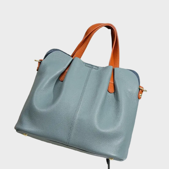 Structured Cowhide Leather Womens Shoulder Handbag