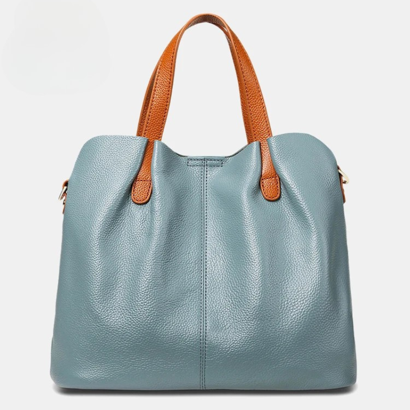 Structured Cowhide Leather Womens Shoulder Handbag