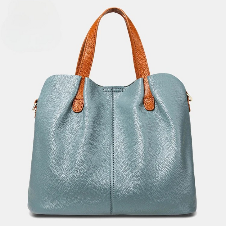 Structured Cowhide Leather Womens Shoulder Handbag
