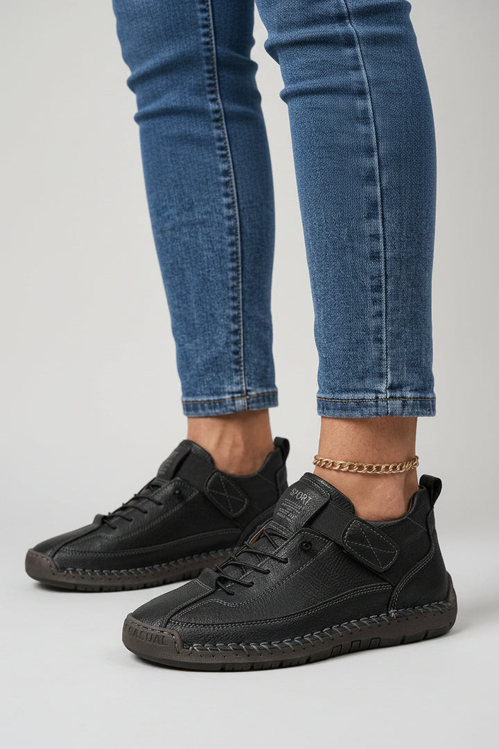 Walking sneakers — On Model - Close-up Detail | Generated by Modelize